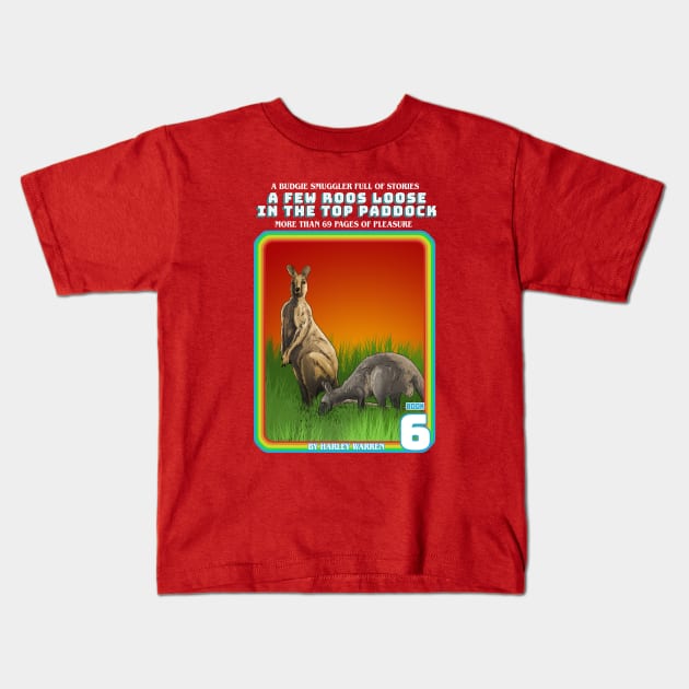 A Few Roos Loose In The Top Paddock Kids T-Shirt by Harley Warren